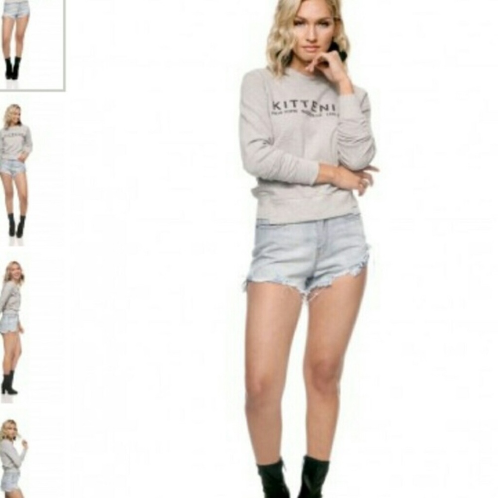 Kittenish Gray Logo Sweatshirt